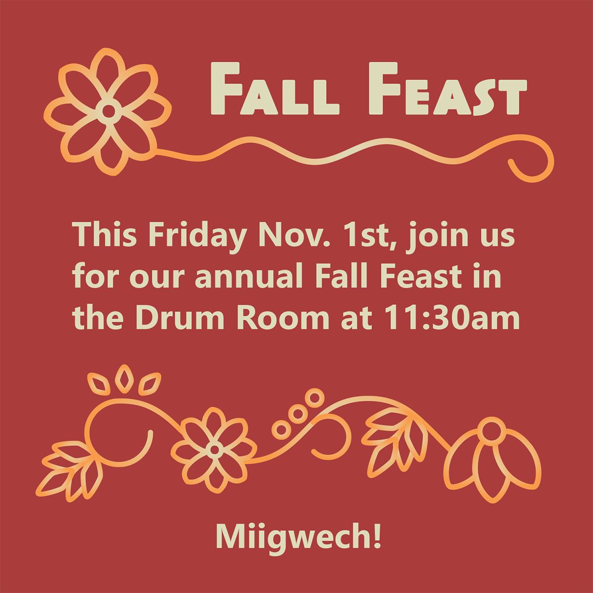 Fall Feast socials